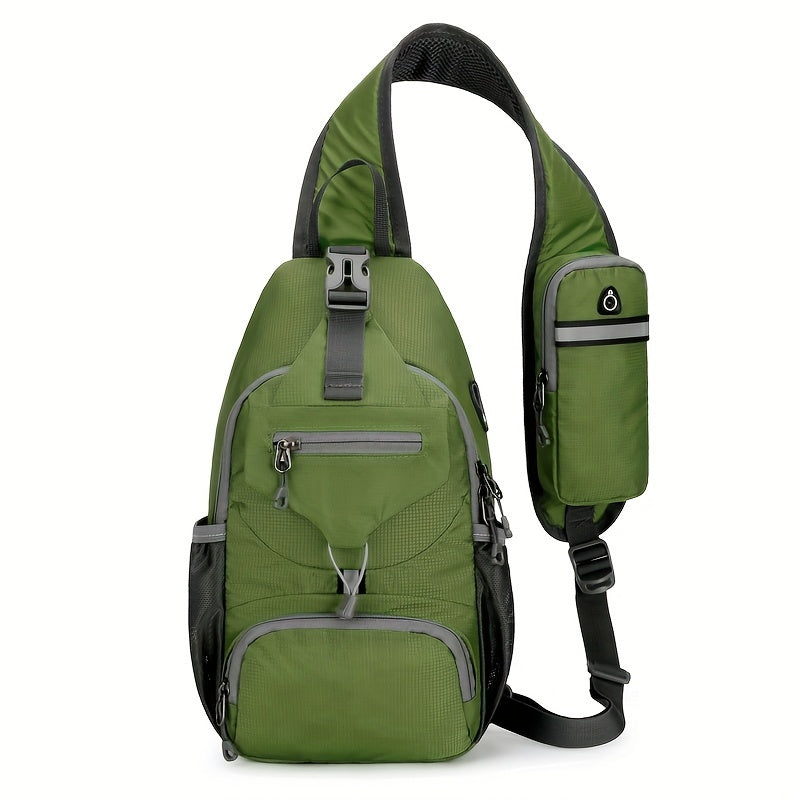 1pc Outdoor Lightweight Chest Bag Multifunctional Crossbody Bag With Shoulder Strap For Travel Mountaineering And Hiking