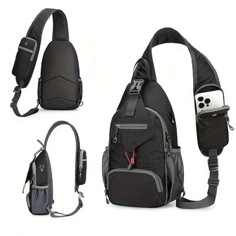 1pc Outdoor Lightweight Chest Bag Multifunctional Crossbody Bag With Shoulder Strap For Travel Mountaineering And Hiking