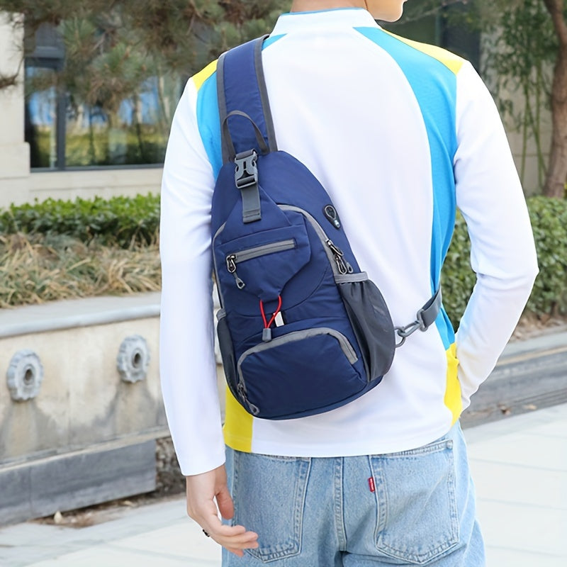 1pc Outdoor Lightweight Chest Bag Multifunctional Crossbody Bag With Shoulder Strap For Travel Mountaineering And Hiking