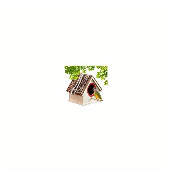 Bird Playground Parrot Perch Stand Toys Wood Play Gym Activity Center Exercise Playpen Ladder Swing with Feeder Cups Chewing Toy and Tray