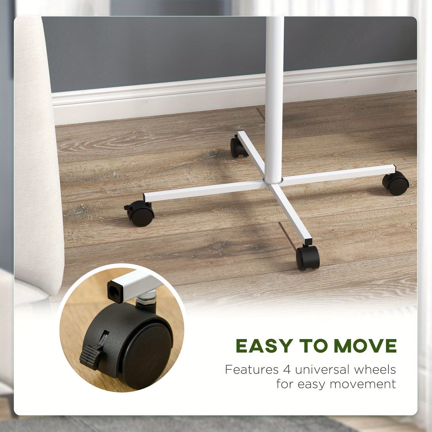 PawHut Bird Stand with Wheels and Stainless Steel Bowls