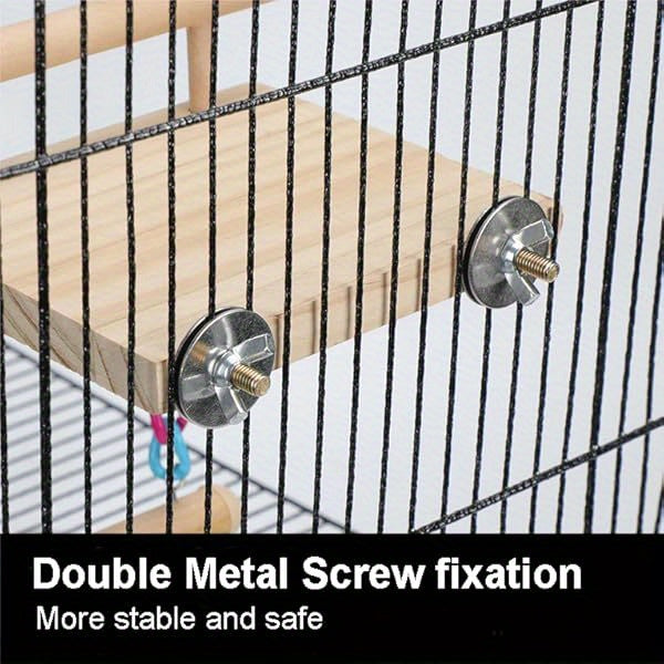 Bird Perches Cage Toys Parrot Wooden Platform Play Gym Exercise Stand with Acrylic Wood Swing Ferris Wheel Chewing for Green Cheeks Baby Lovebird Chinchilla Hamster Budgie